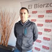 El secretario general de CCOO en El Bierzo, Roberto Echegaray