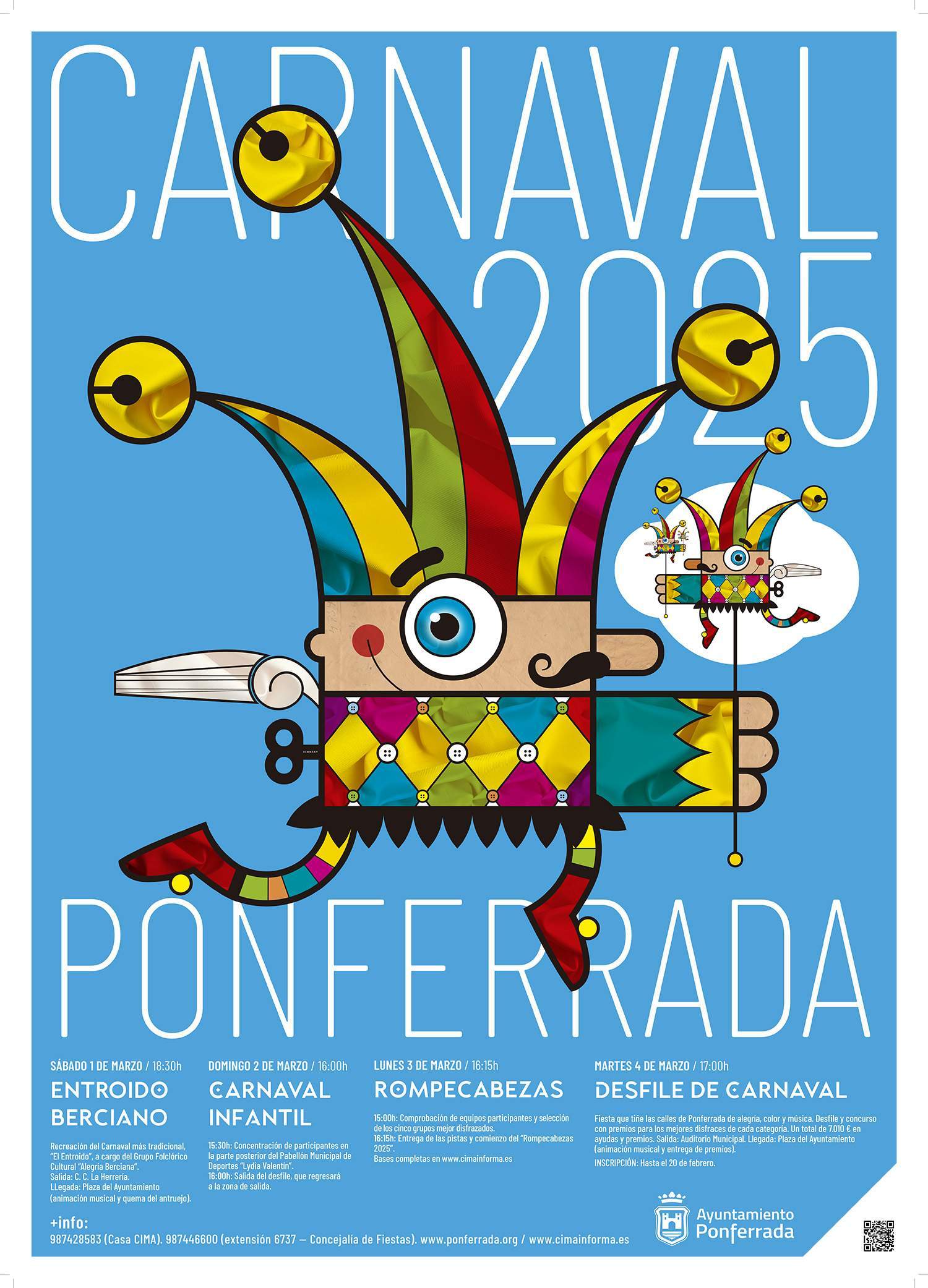 Cartel del Carnaval de Ponferrada 2025