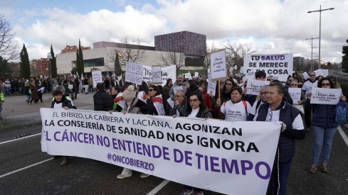 Rubén Cacho ICAL. Más de 2000 personas convocadas por #OncoBierzo participan en una concentración frente a las Cortes de Castilla y León en Valladolid (5)