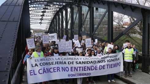 Rubén Cacho ICAL. Más de 2000 personas convocadas por #OncoBierzo participan en una concentración frente a las Cortes de Castilla y León en Valladolid (3)
