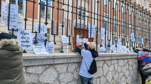 Final de la manifestación de OncoBierzo en Valladolid (1)