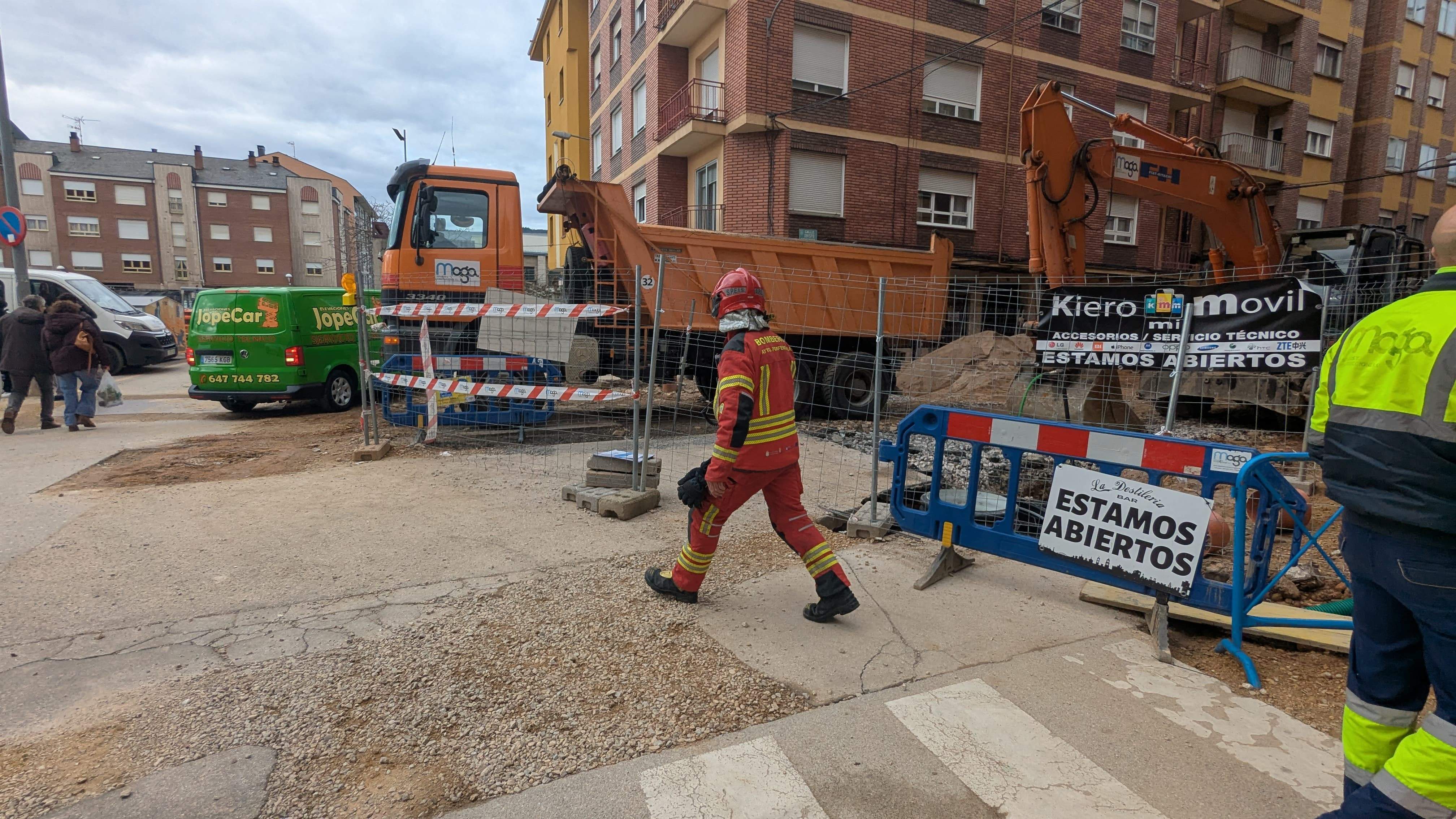 Escape de gas en la calle Ancha de Ponferrada 