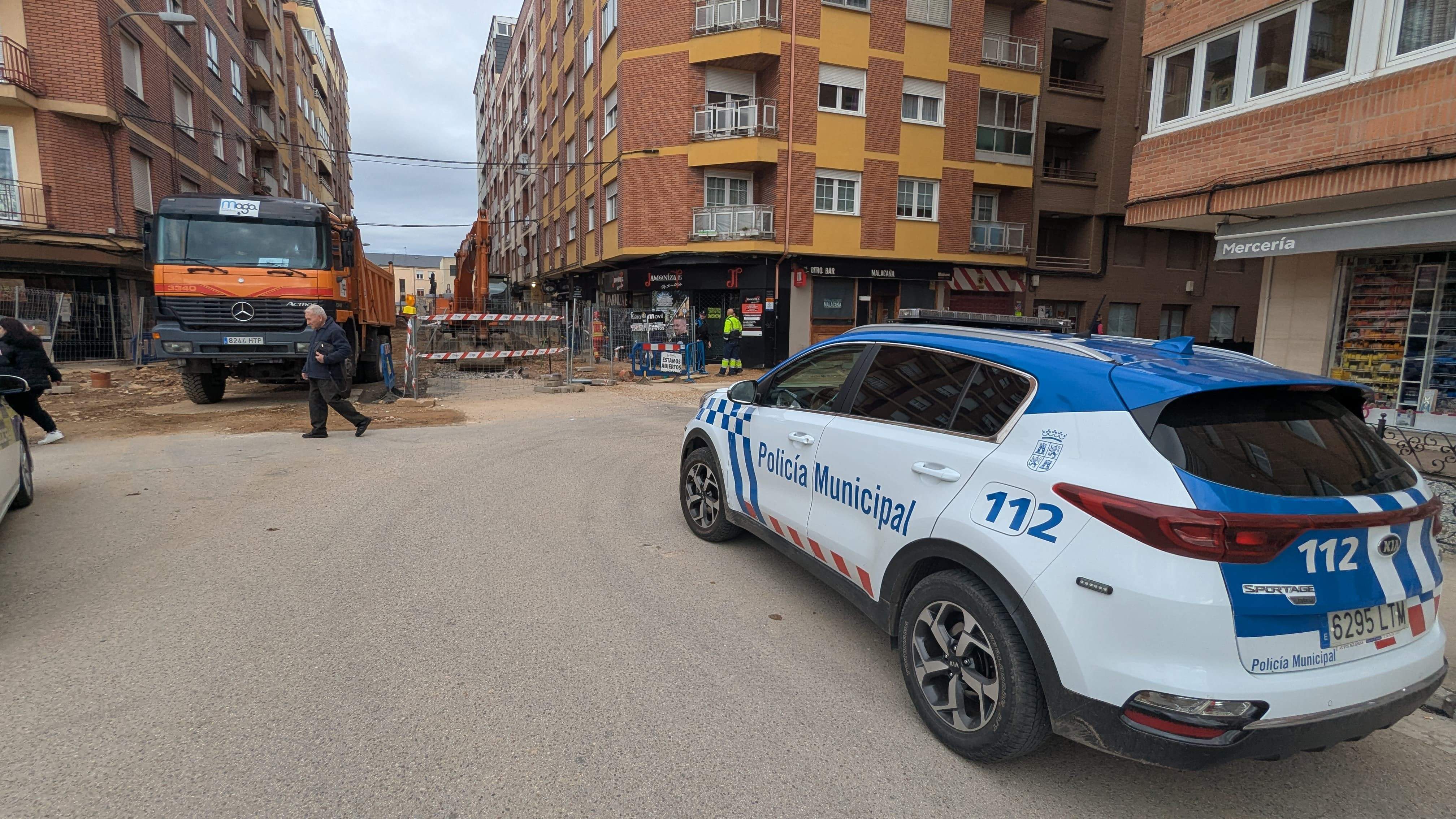 Escape de gas en la calle Ancha de Ponferrada 