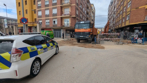 Imagen del escape de gas en la calle Ancha de Ponferrada ocurrido hace 9 días