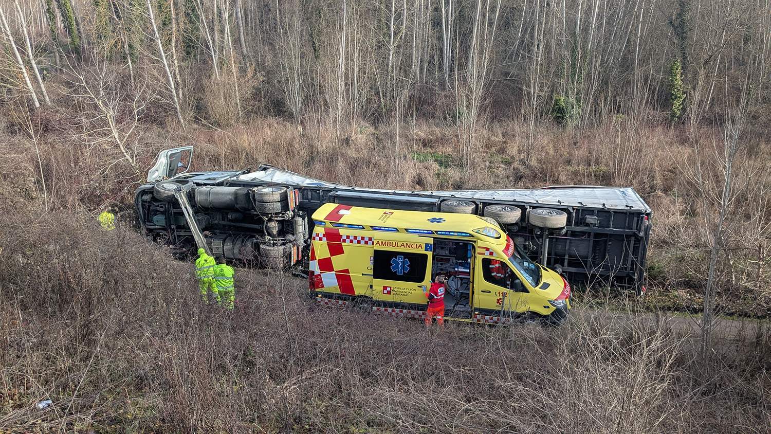 Accidente en Villamartín de la Abadía