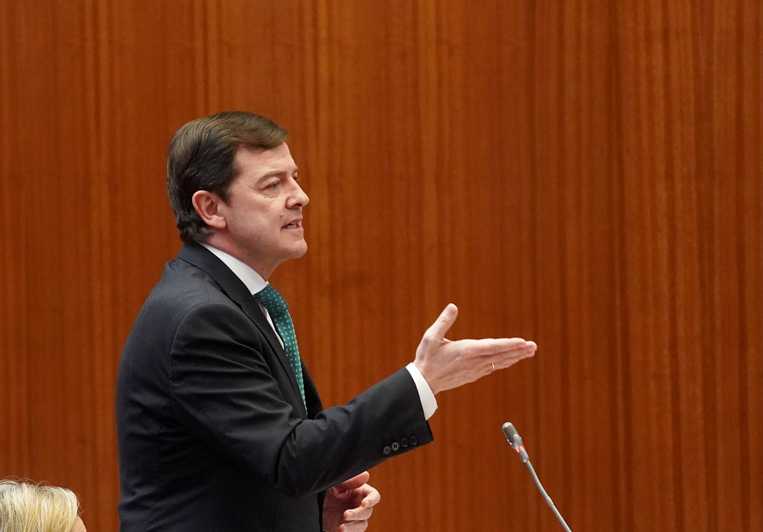 Miriam Chacón ICAL. El presidente de la Junta de Castilla y León Alfonso Fernández Mañueco en el Pleno de las Cortes Miriam Chacón ICAL. El presidente de la Junta de Castilla y León Alfonso Fernández Mañueco en el Pleno de las Cortes