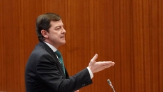 El presidente de la Junta de Castilla y León Alfonso Fernández Mañueco en el Pleno de las Cortes | Miriam Chacón / ICAL El presidente de la Junta de Castilla y León Alfonso Fernández Mañueco en el Pleno de las Cortes | Miriam Chacón / ICAL