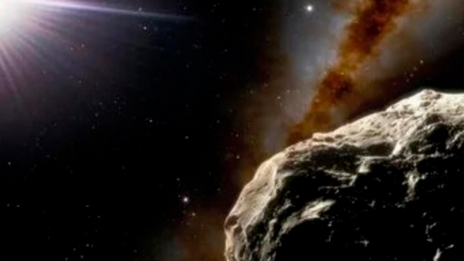 Representación del asteroide 2024 YR4