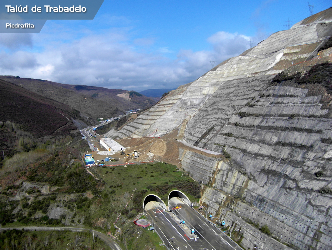 Una herramienta innovadora permitirá analizar por satélite el talud de Trabadelo. Ejemplo de lo que se quiere hacer
