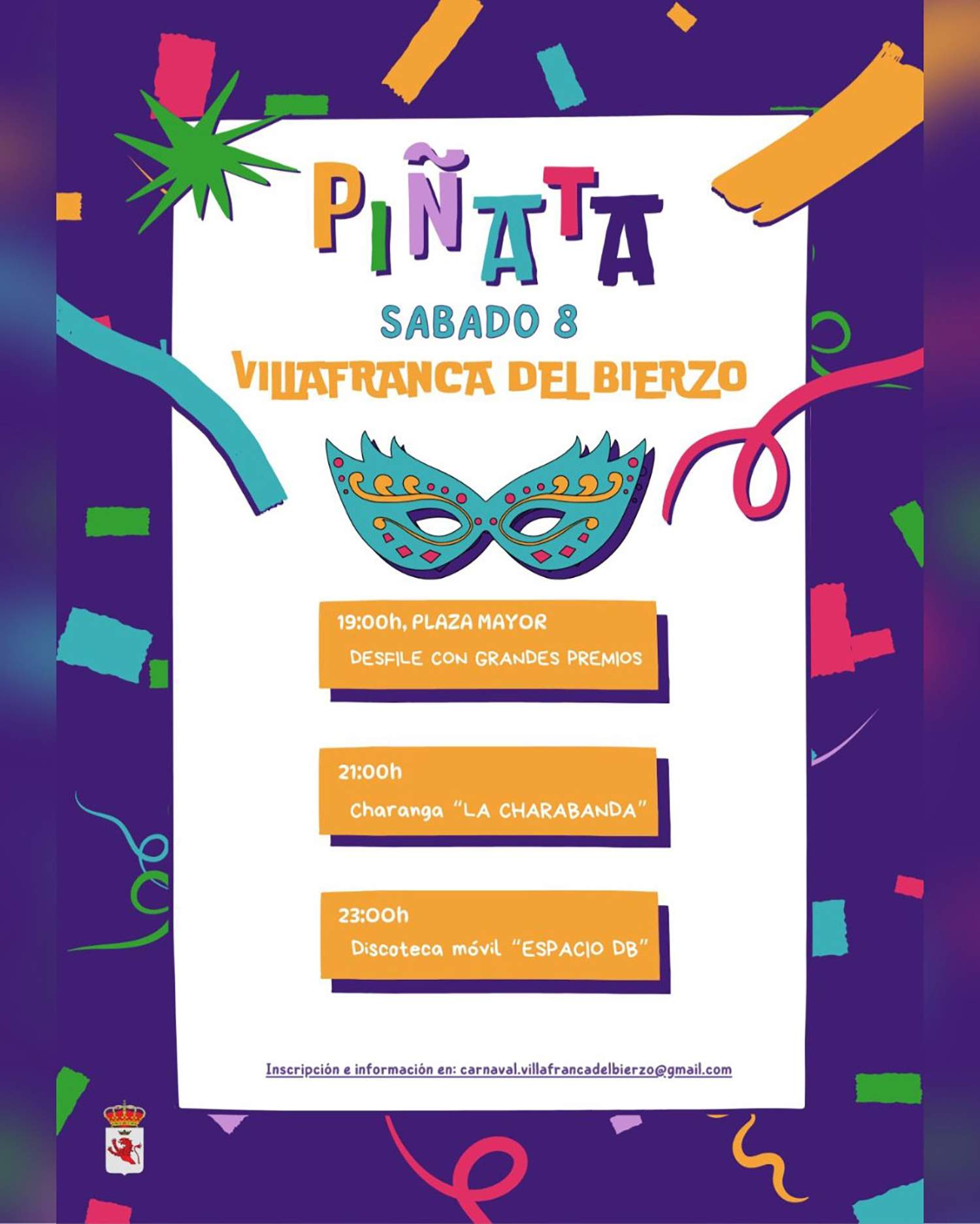 Cartel del Sábado de Piñata de Villafranca del Bierzo
