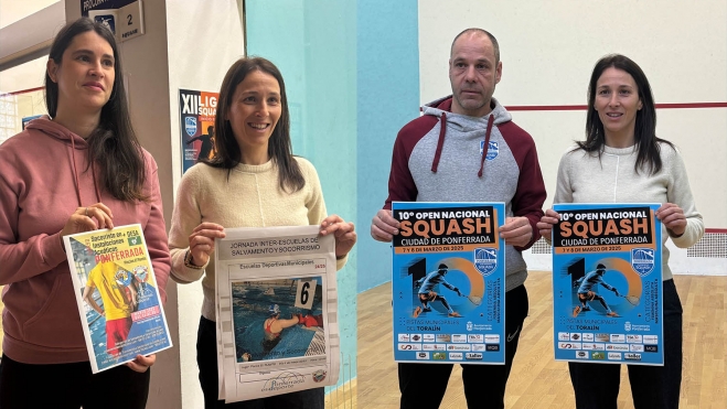 Ponferrada se prepara para un 'finde' deportivo con el Open de Squash y la jornada de salvamento y socorrismo
