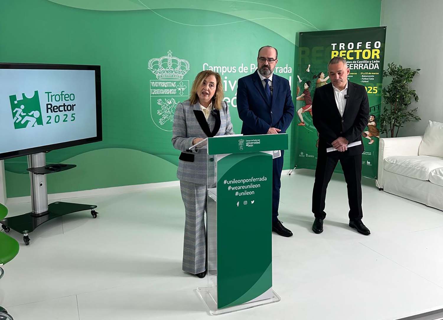 Presentación del Trofeo Rector en Ponferrada