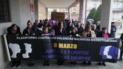 César Sánchez ICAL. Concentración por el 8M en Ponferrada