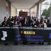 César Sánchez ICAL. Concentración por el 8M en Ponferrada