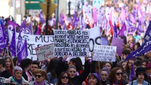 César Sánchez ICAL. Manifestación del 8M en Ponferrada
