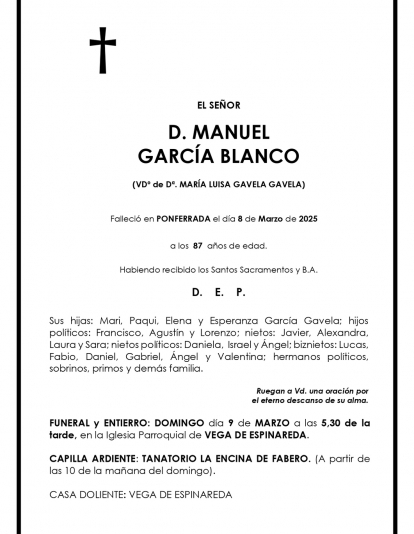 MANUEL GARCÍA BLANCO