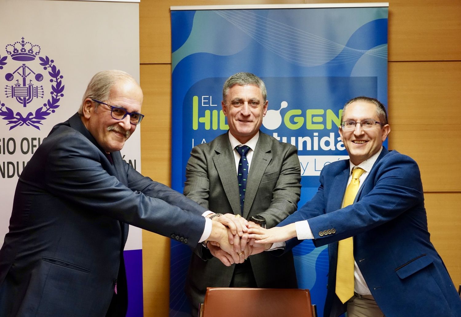 Los colegios de Ingenieros Industriales de León y Valladolid firman, un convenio de colaboración con la Asociación Castellano y Leonesa del Hidrógeno (H2CYL)  | Leticia Pérez / ICAL