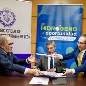 Los colegios de Ingenieros Industriales de León y Valladolid firman, un convenio de colaboración con la Asociación Castellano y Leonesa del Hidrógeno (H2CYL)  | Leticia Pérez / ICAL