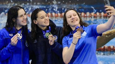 Podio del Campeonato de España de natación