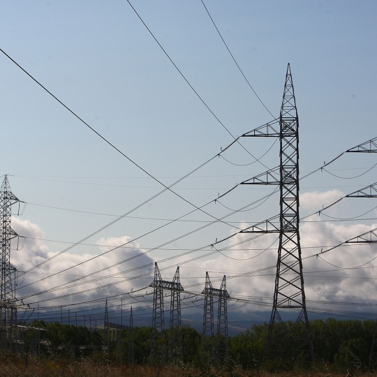 Imagen de archivo de una red eléctrica