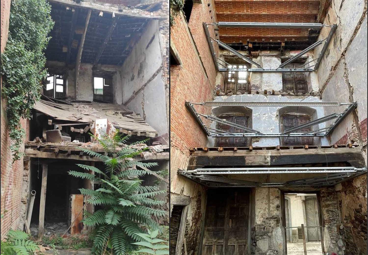 Antes y después de las obras rehabilitación Casa Gil y Carrasco Antes y después de las obras rehabilitación Casa Gil y Carrasco