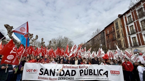 El Bierzo se manifiesta en las calles de Valladolid en defensa de la sanidad pública