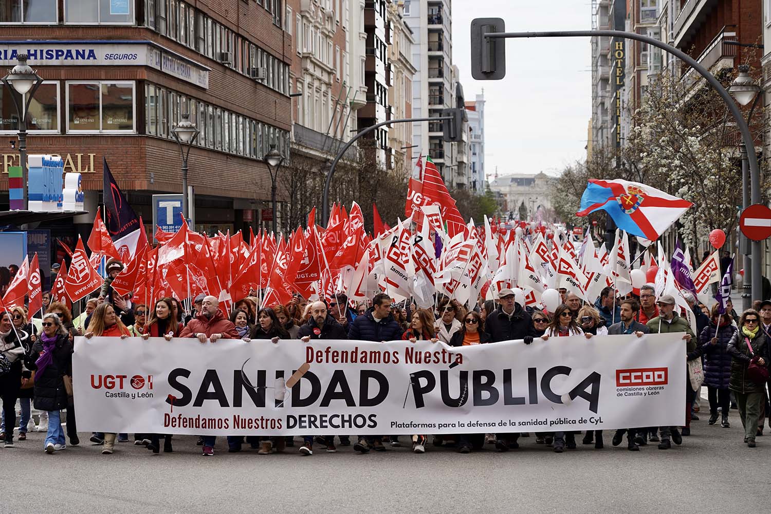 El Bierzo se manifiesta en las calles de Valladolid en defensa de la sanidad pública 