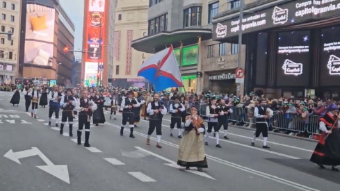 Representación del Bierzo en el desfile de San Patricio de Madrid