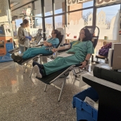 Imagen de archivo de una maratón de donación de sangre en el hospital.