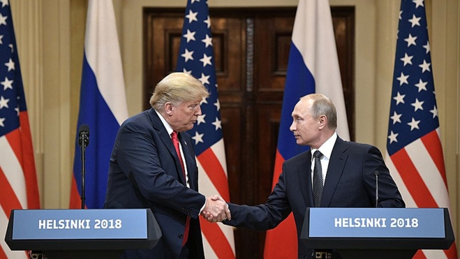 Donald Trump y Vladimir Putin en 2018