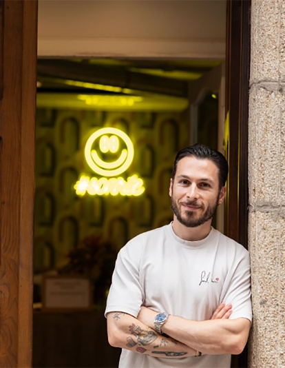 Samuel Naveira en el restaurante CoDo