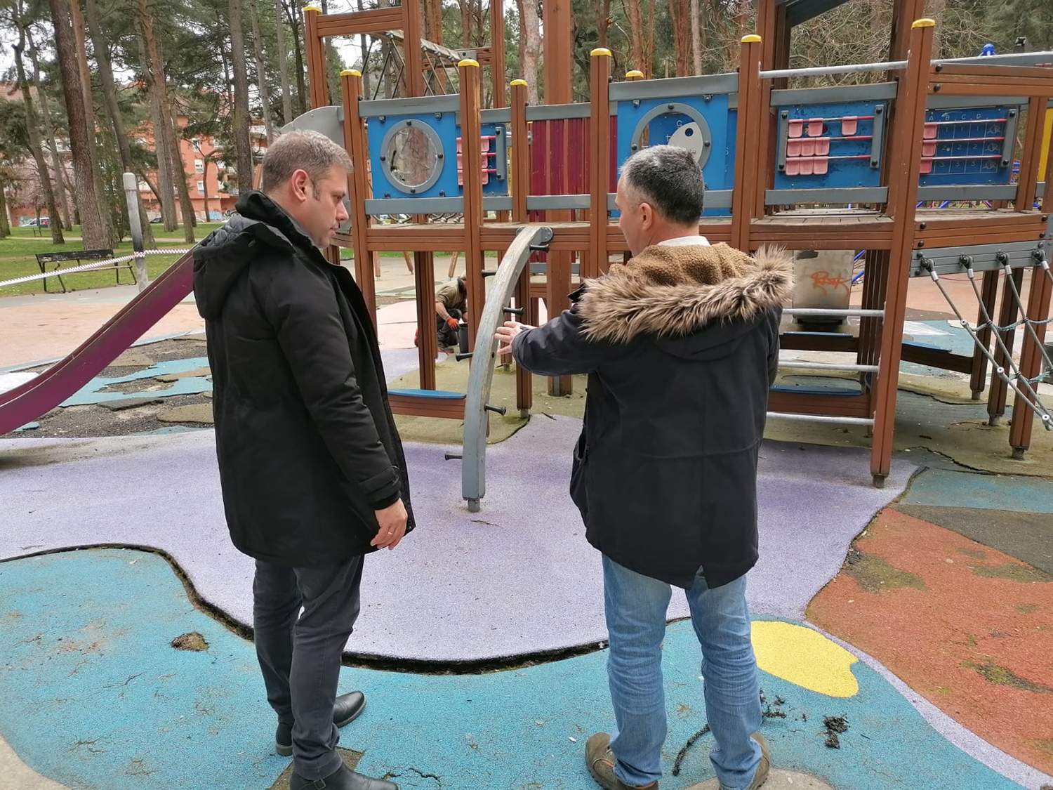Obras en el Parque del Temple