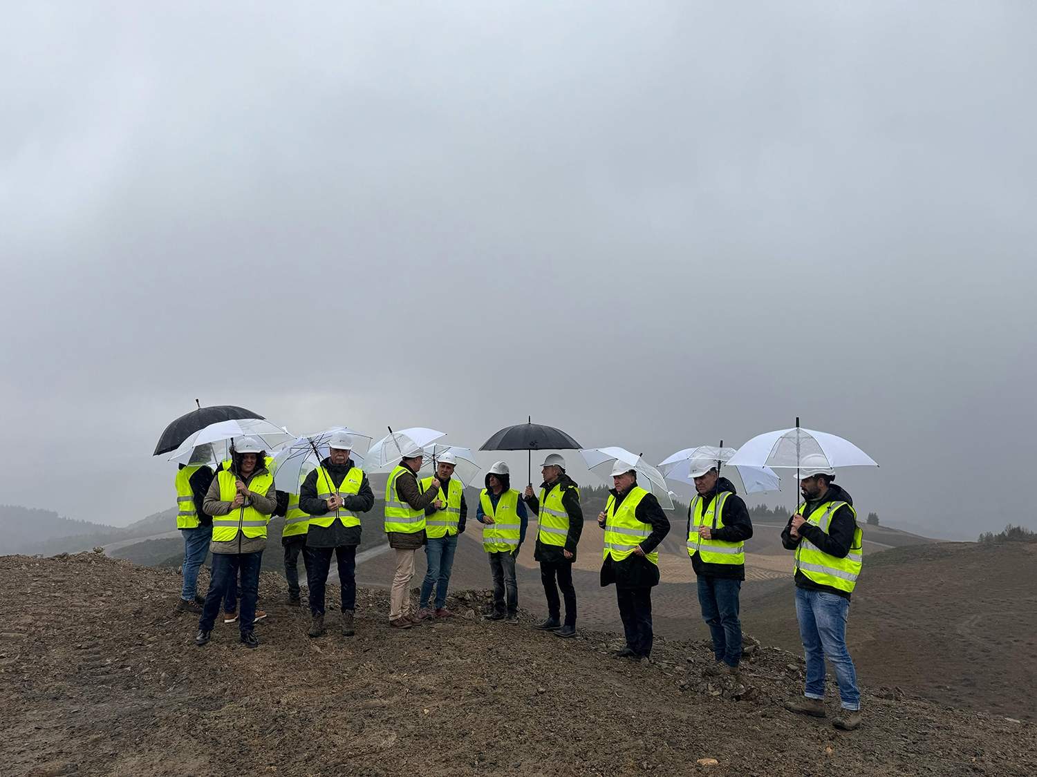 Visita de Nicanor Sen a la Gran Corta de Fabero