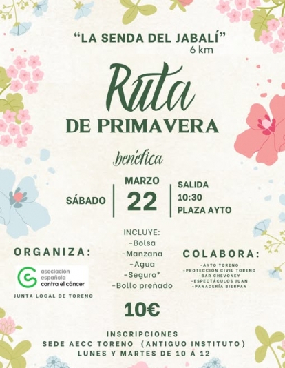 La senda del Jabalí Ruta de primavera