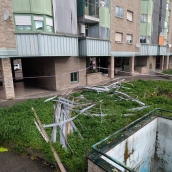 Caída de la estructura de los 'edificios verdes' de Ponferrada (4) Caída de la estructura de los 'edificios verdes' de Ponferrada (4)