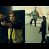 La película 'La huella del mal' rodada en Atapuerca. En la imagen la actriz protagonista, Blanca Suarez, en una secuencia rodada en el MEH de Burgos | La Charito Films / ICAL