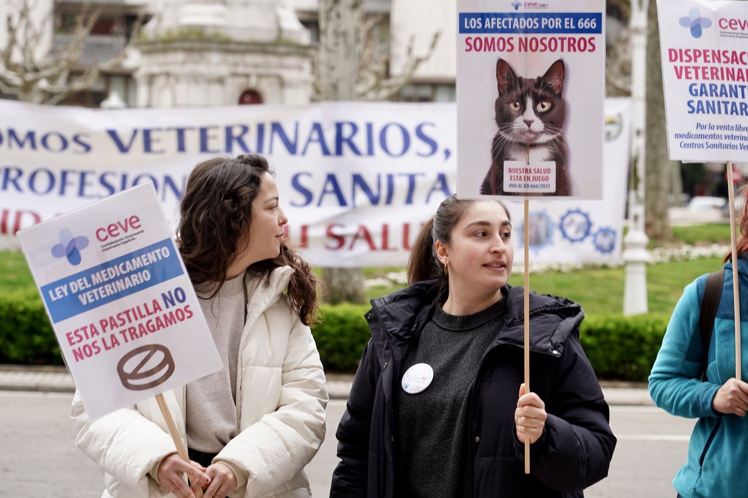 Concentración de los veterinarios de León por el uso de medicamentos | Campillo / ICAL