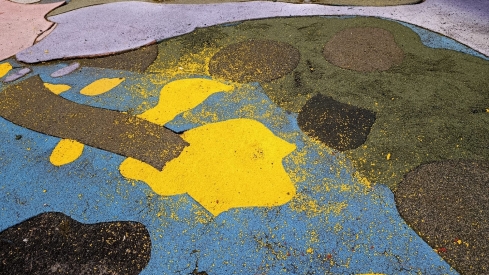 Vandalismo en el parque infantil del Temple