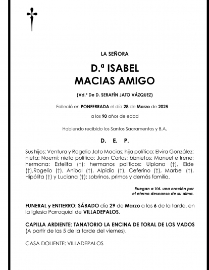ISABEL MACIAS AMIGO