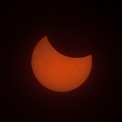 El eclipse parcial de Sol a través del telescopio del astrofotógrafo ponferradino Fran Cerdán 