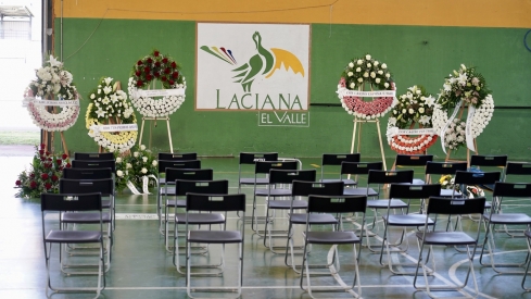 Acto de recibimiento de los mineros fallecidos en Villablino | Foto: Campillo, ICAL 