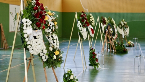 Acto de recibimiento de los mineros fallecidos en Villablino | Foto: Campillo, ICAL 