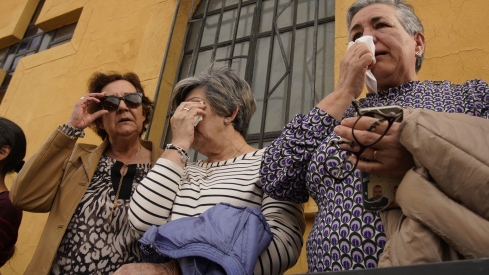 Funeral del minero berciano David Álvarez fallecido en la mina de Cerredo (Asturias) | Foto: César Sánchez, ICAL