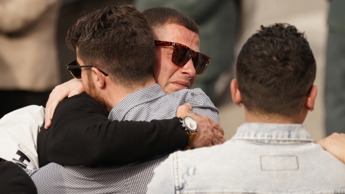 Funeral del minero berciano David Álvarez fallecido en la mina de Cerredo (Asturias) | Foto: César Sánchez, ICAL