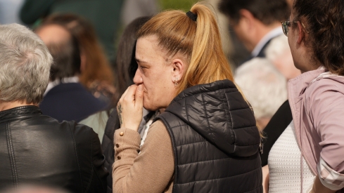 Funeral del minero berciano David Álvarez fallecido en la mina de Cerredo (Asturias) | Foto: César Sánchez, ICAL