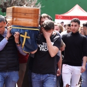 Funeral de los mineros fallecidos en Villablino | Foto: Campillo, ICAL