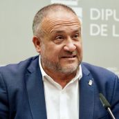 El presidente de la Diputación de León, Gerardo Álvarez Courel, durante la presentación del nuevo plan de inversiones destinado a los ayuntamientos | Campillo / ICAL