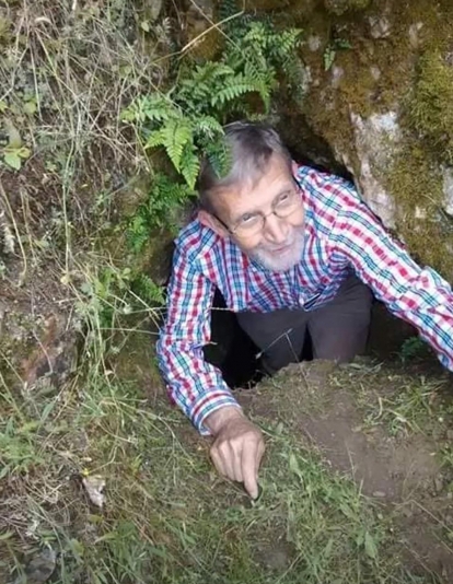 Tarsicio Carballo en las minas de oro de San Facundo