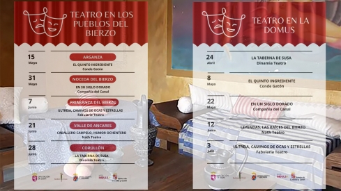 Cartel del 'Teatro en los pueblos del Bierzo' 