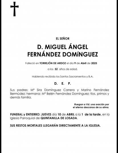 MIGUEL ÁNGEL FERNÁNDEZ DOMÍNGUEZ